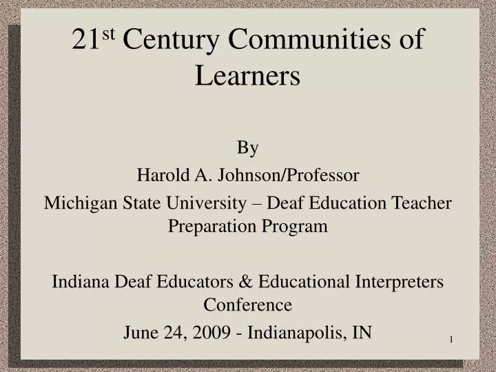 21 st century communities of learners