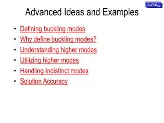 Advanced Ideas and Examples