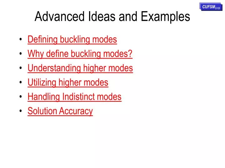 advanced ideas and examples