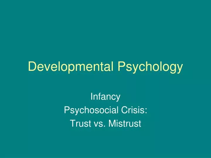 developmental psychology