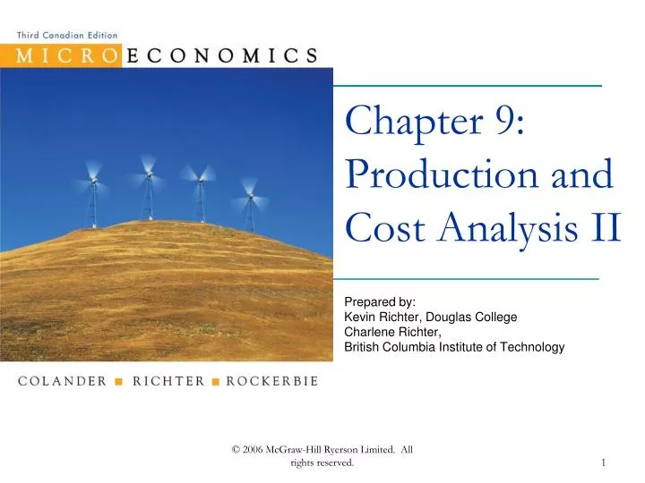 chapter 9 production and cost analysis ii