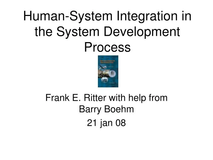 human system integration in the system development process