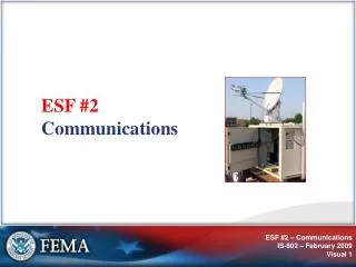 ESF #2 Communications