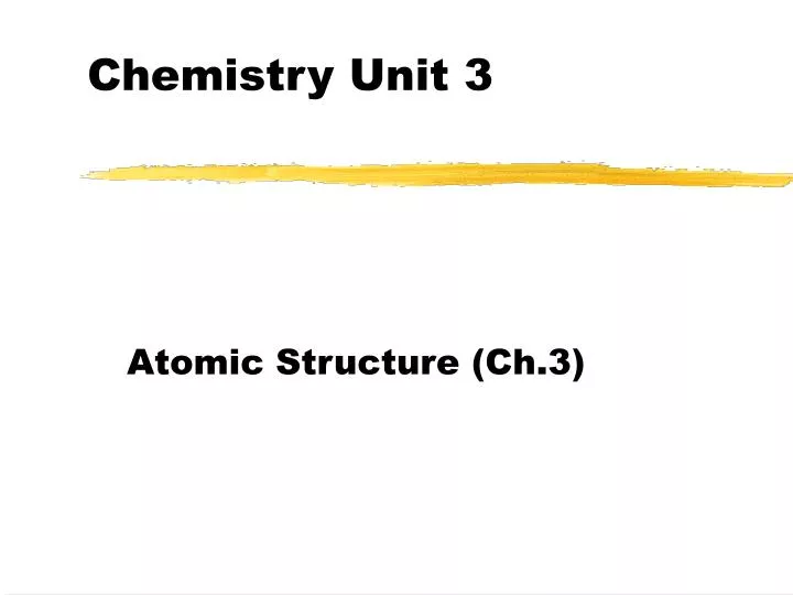 chemistry unit 3