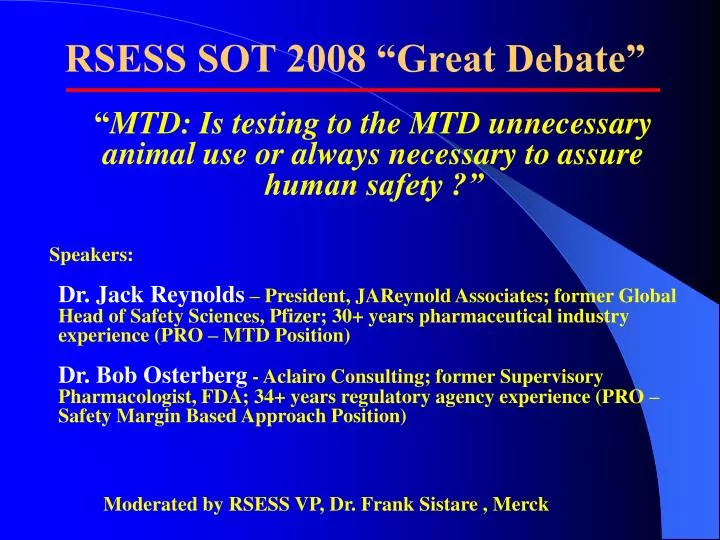 rsess sot 2008 great debate