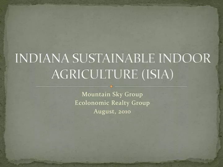 indiana sustainable indoor agriculture isia