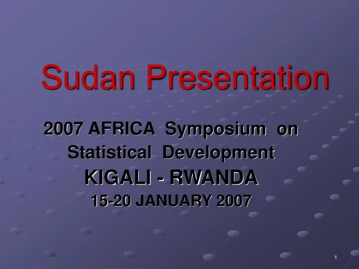 sudan presentation