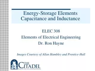 Energy-Storage Elements Capacitance and Inductance