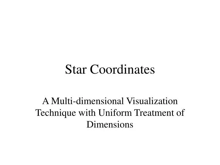 star coordinates