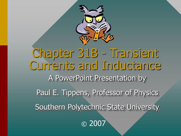 chapter 31b transient currents and inductance
