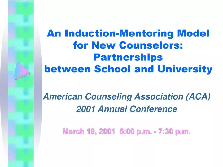 an induction mentoring model for new counselors partnerships between school and university