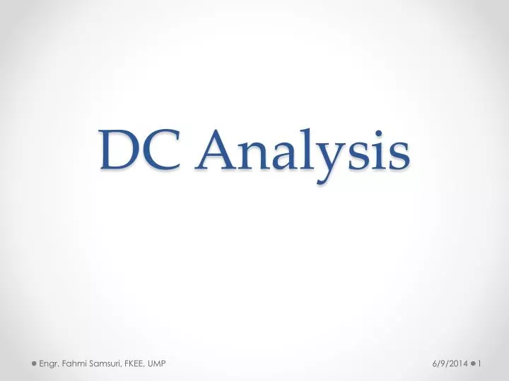 dc analysis