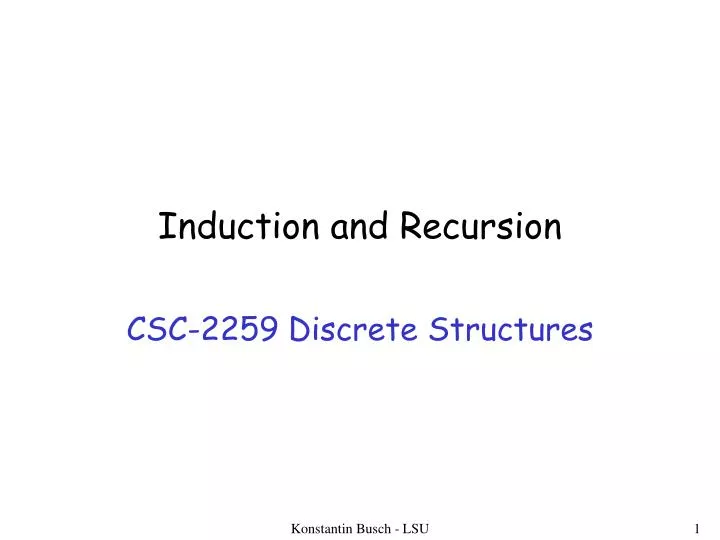 induction and recursion