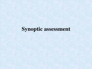 Synoptic assessment