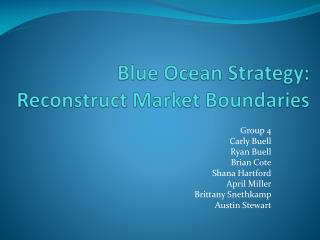 Blue Ocean Strategy: Reconstruct Market Boundaries