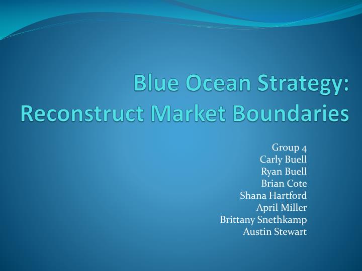 blue ocean strategy reconstruct market boundaries