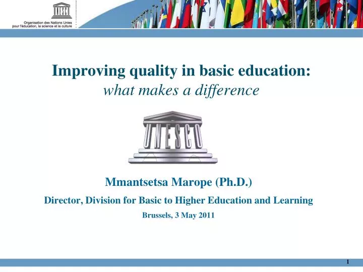 improving quality in basic education what makes a difference