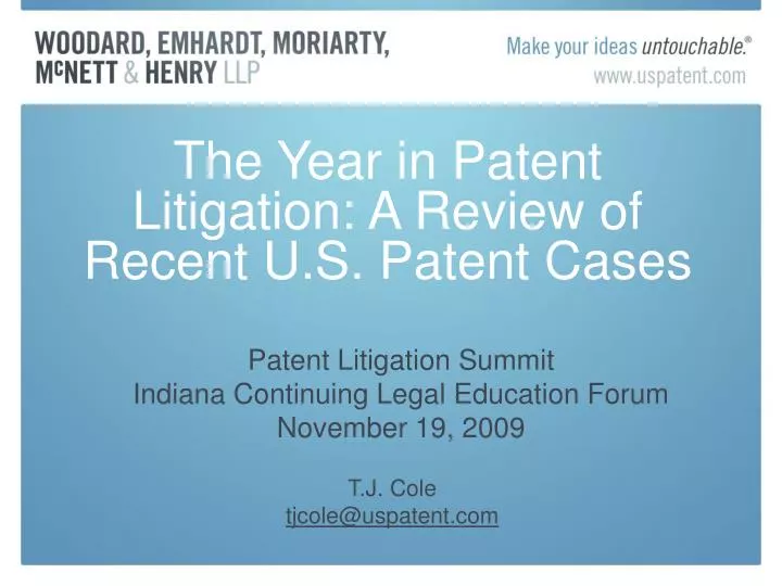 the year in patent litigation a review of recent u s patent cases