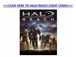 Halo Reach Cheat Codes