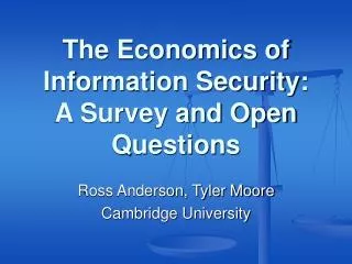 The Economics of Information Security: A Survey and Open Questions
