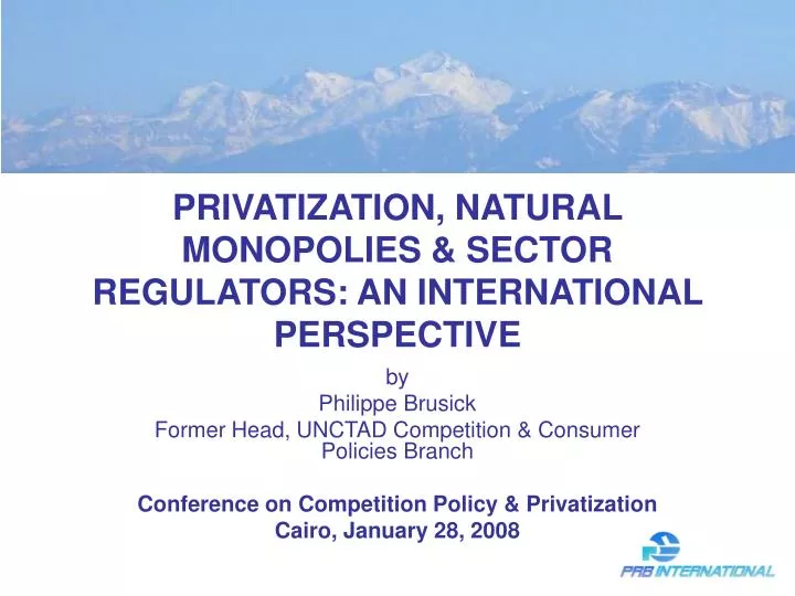 privatization natural monopolies sector regulators an international perspective