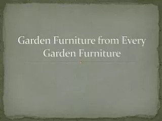 Garden Furniture Store
