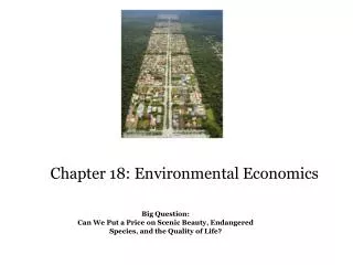 Chapter 18: Environmental Economics