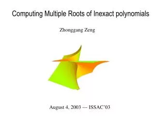 Computing Multiple Roots of Inexact polynomials