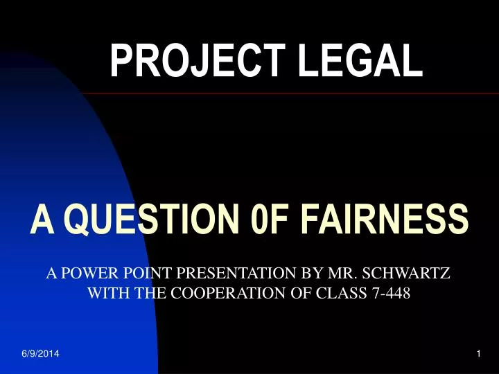 a question 0f fairness