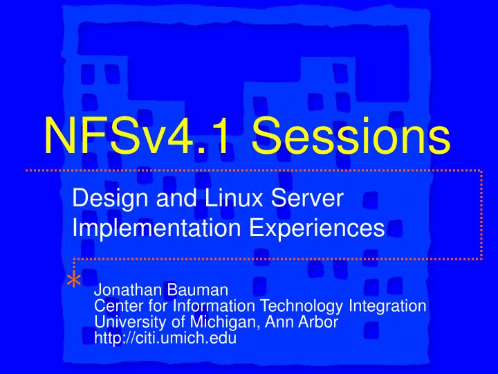 nfsv4 1 sessions