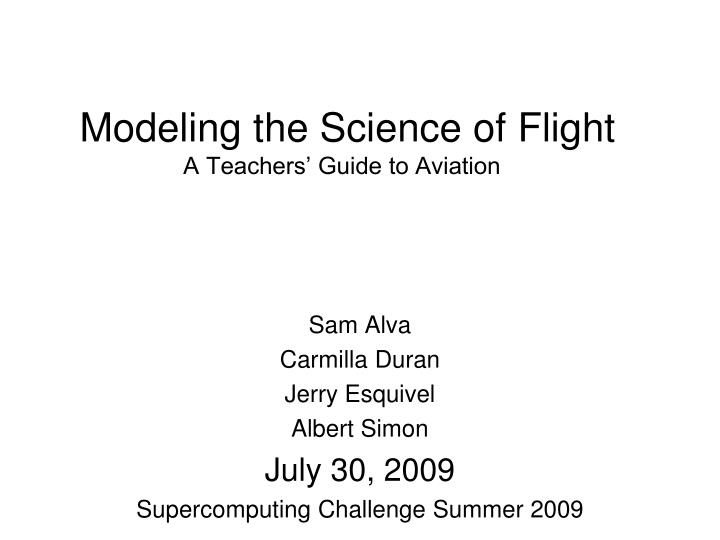 modeling the science of flight a teachers guide to aviation
