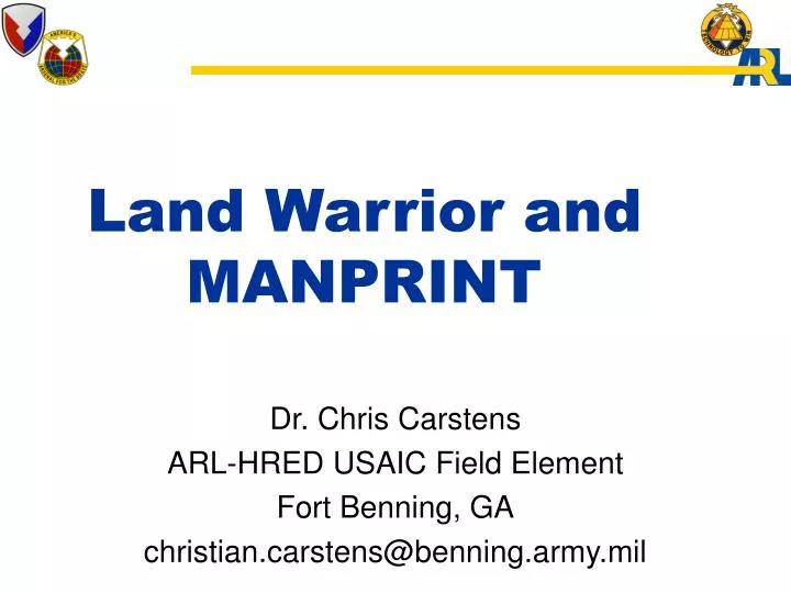 land warrior and manprint