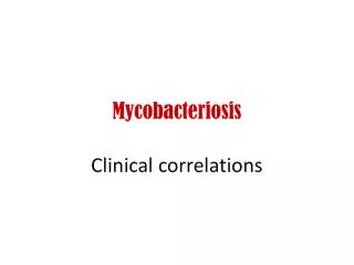 Mycobacteriosis