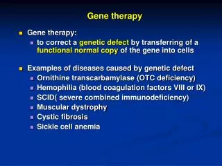 Gene therapy