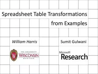 Spreadsheet Table Transformations