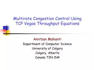 Multirate Congestion Control Using TCP Vegas Throughput Equations