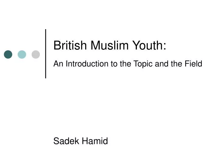 british muslim youth an introduction to the topic and the field