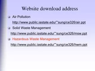 Website download address