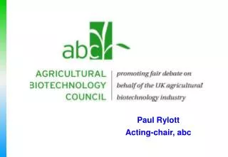 Paul Rylott Acting-chair, abc