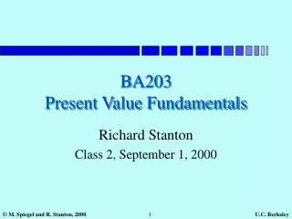 BA203 Present Value Fundamentals