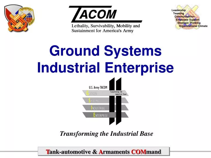 ground systems industrial enterprise