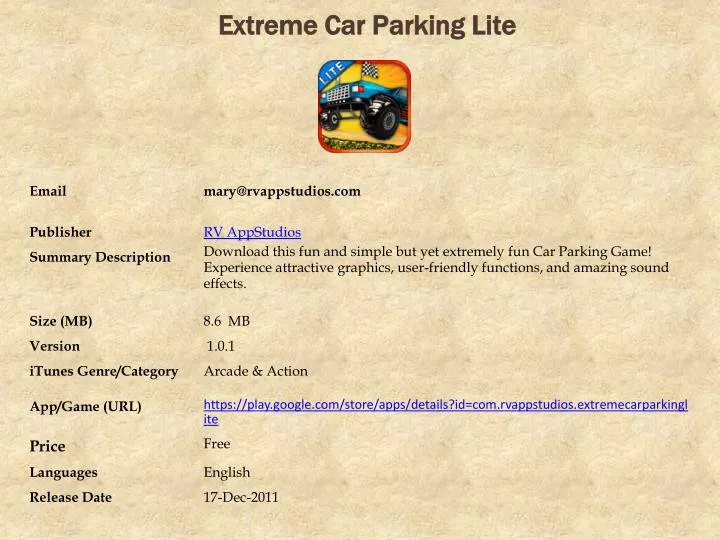 extreme car parking lite