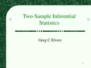 Two-Sample Inferential Statistics