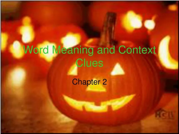 word meaning and context clues