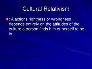 Cultural Relativism