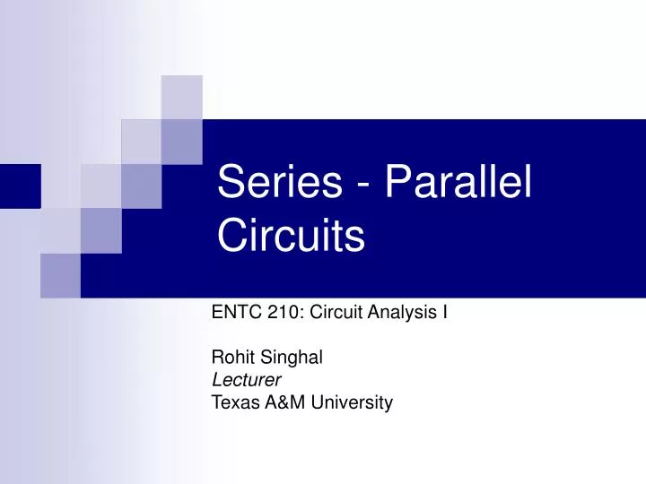 series parallel circuits