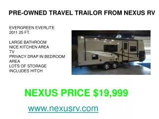 Used Motorhomes For Sale at NeXus RV
