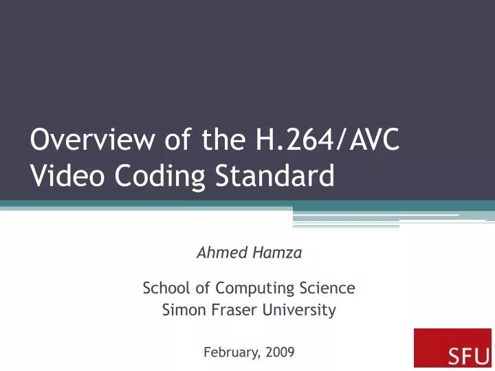 overview of the h 264 avc video coding standard