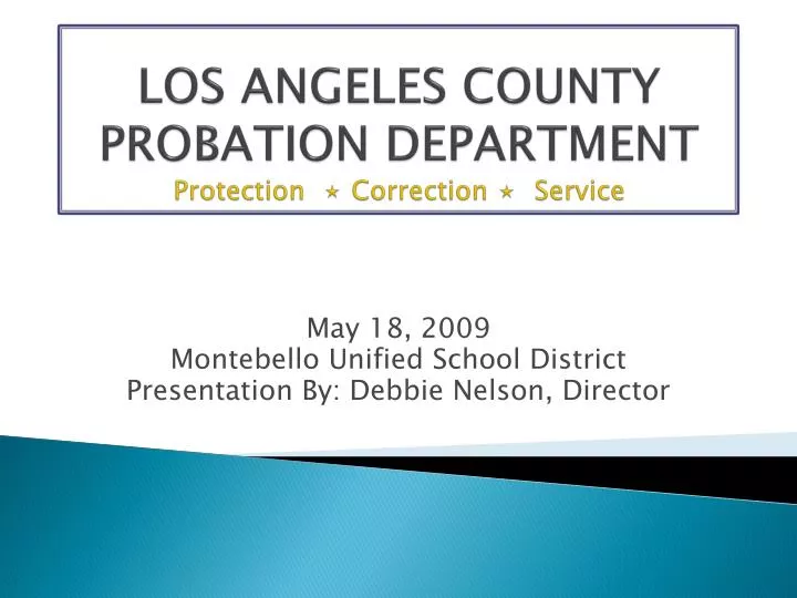 los angeles county probation department protection correction service