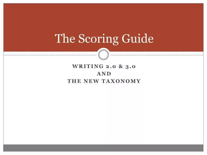 the scoring guide
